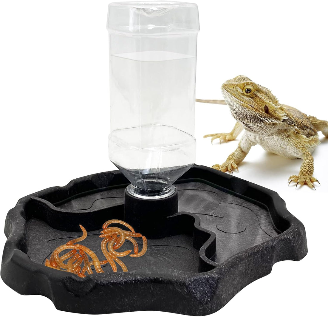 9oz Reptile Water Bottle, Turtle Food and Water Bowl Automatic