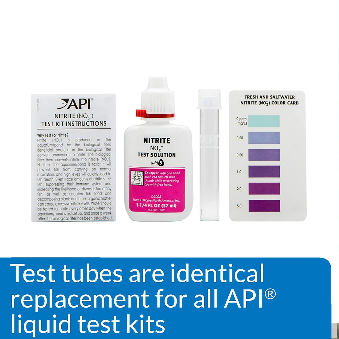 API Replacement Plastic Test Tubes with CAPS for Any Aquarium Test