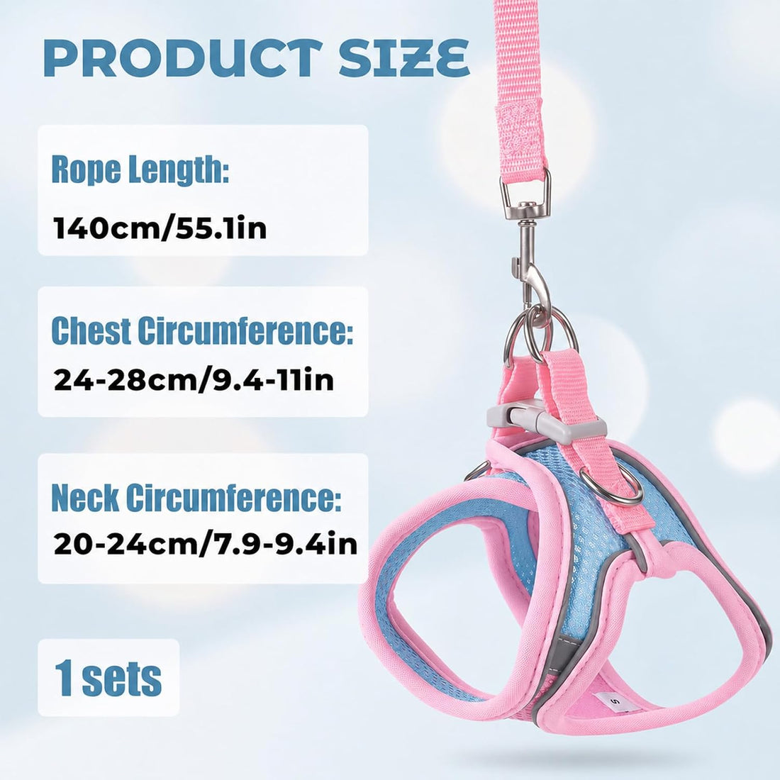 cobee Adjustable Bunny Harness and Leash Set