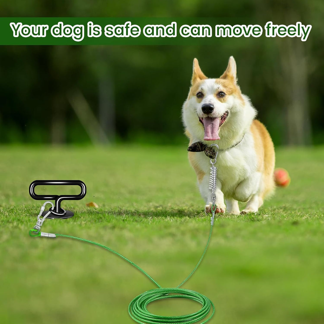 Dog Tie Out Stake, Heavy Duty Dog Stake for Outside