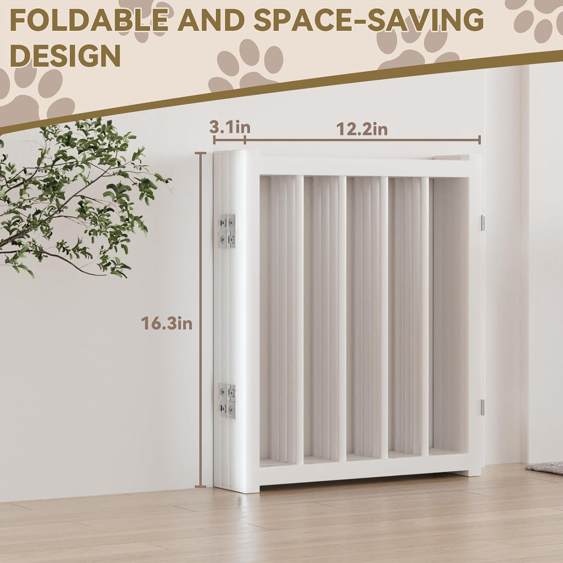 Snuowu 16" Freestanding Short Dog Gate for Small Dogs