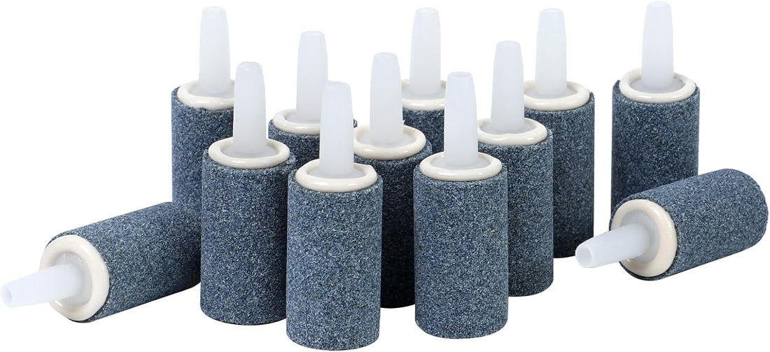 AQUANEAT Aquarium Air Stones 1 inch 12 Pack, Bubble Stone
