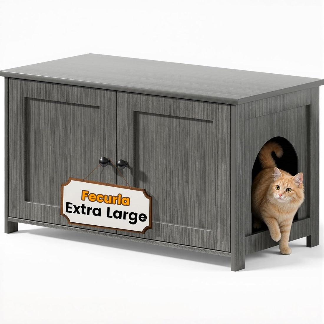 Cat Litter Box Enclosure Furniture Dog Proof