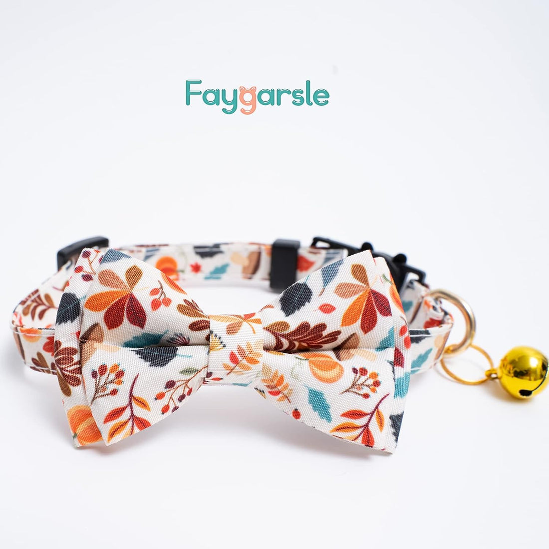 2 Pack Breakaway Fall Cat Collar with Bow Tie Orange Green