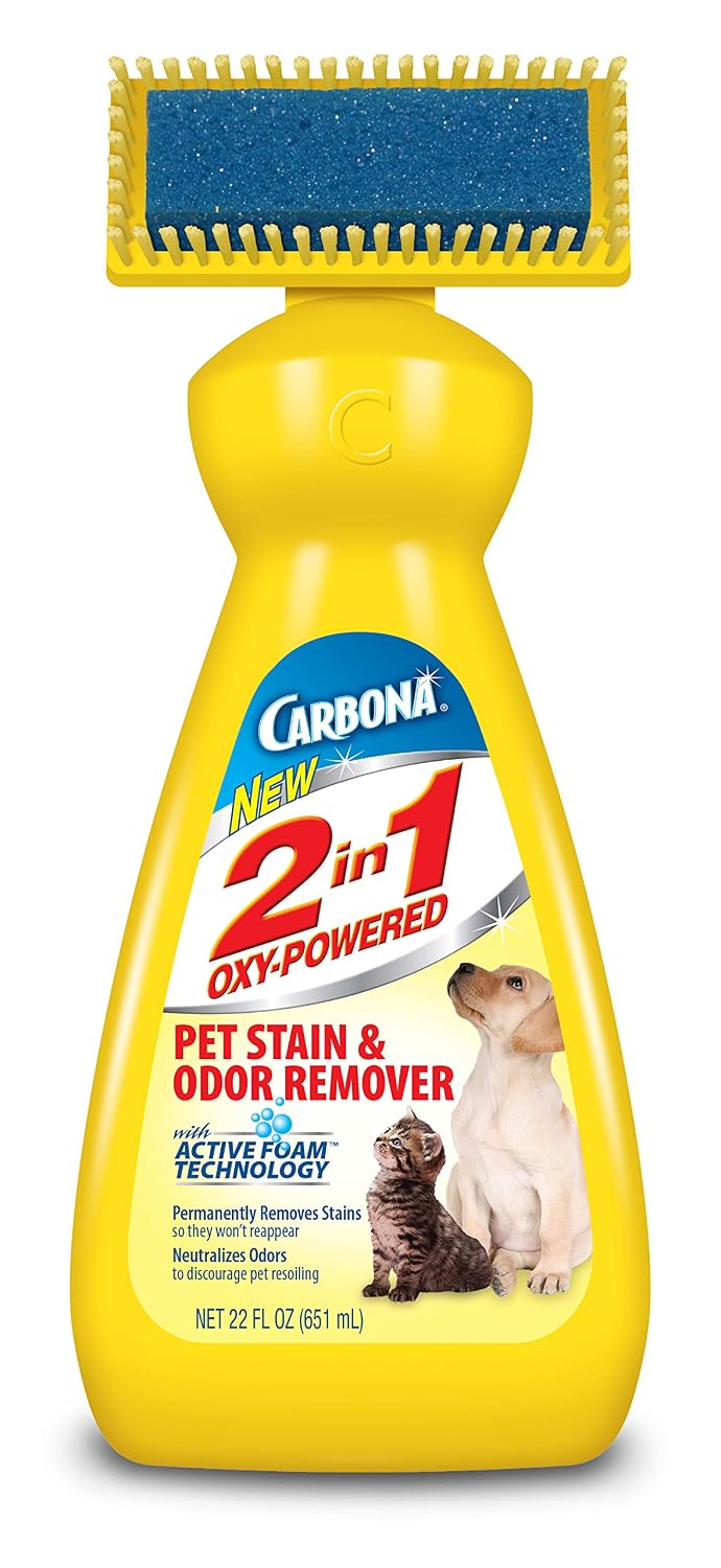 Carbona 2-in-1 Pet Stain & Odor Remover, Oxy-Powered, 22 Fluid Ounces