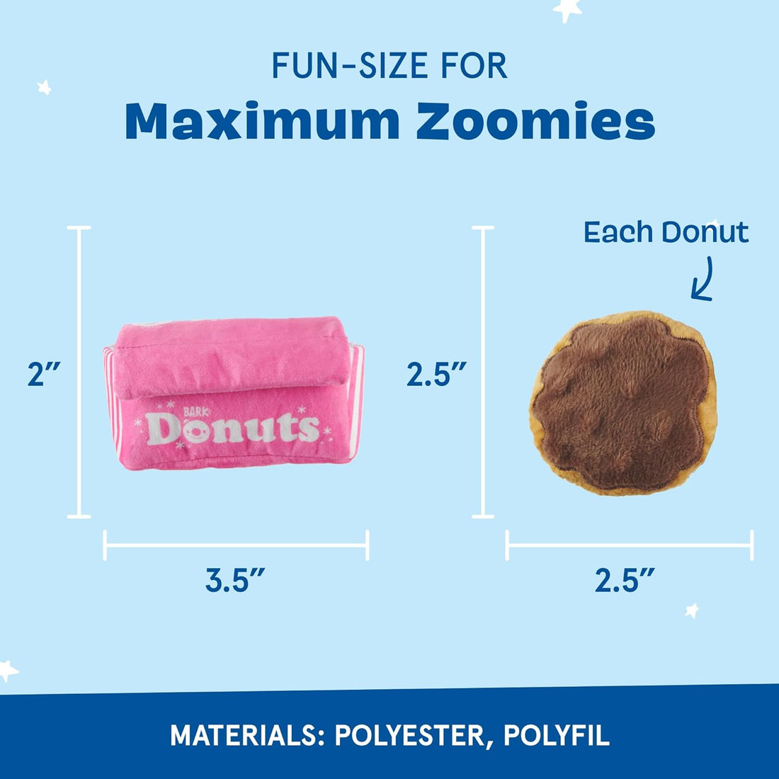 Barkbox Dog Toys – Barker’s Dozen Donuts Plush 4 in 1 Multi Part