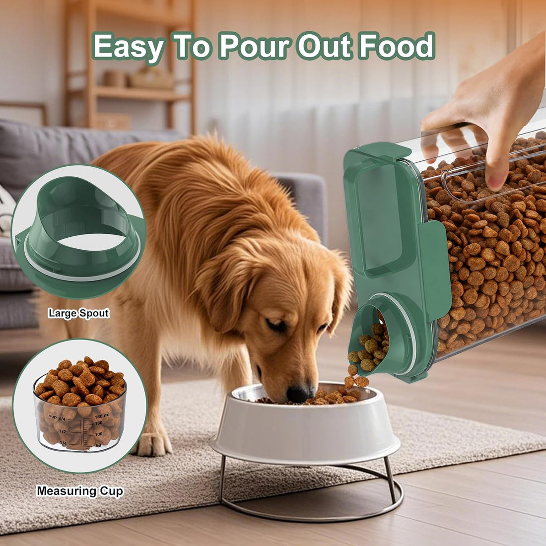 Uppetly Dog Cat Food Storage Container, 5-7Lbs Pet Food Containers