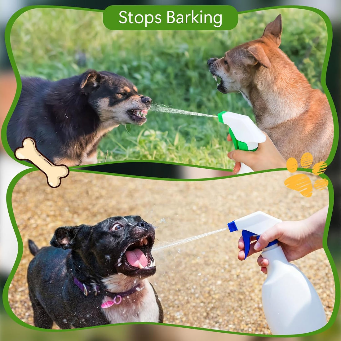 Geelin 2 Pcs Squirt Gun for Cats Dogs Training Water Spray Deterrent