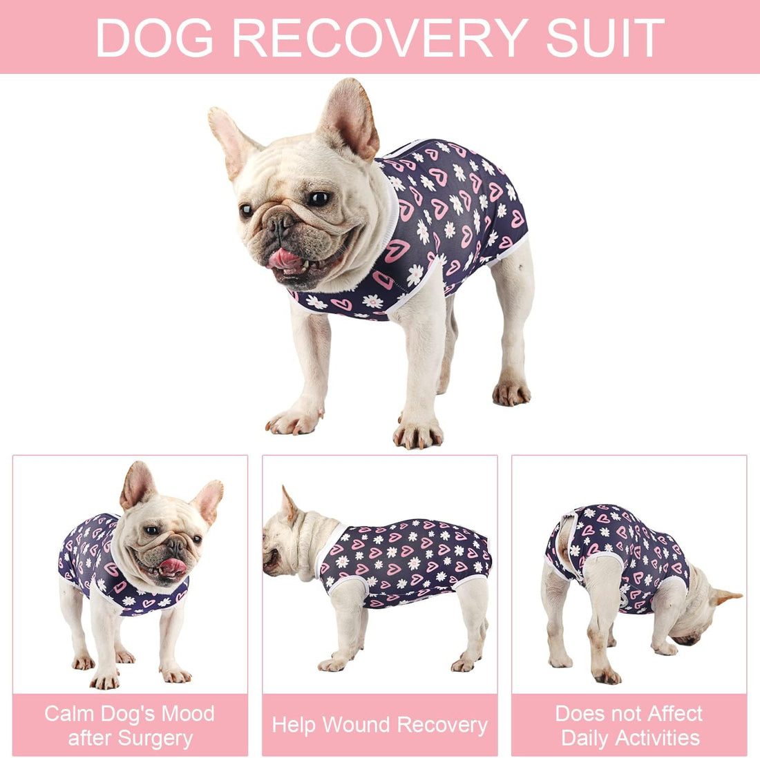 Due Felice Dog Surgery Suit Female Spay Recovery Suit for Dogs
