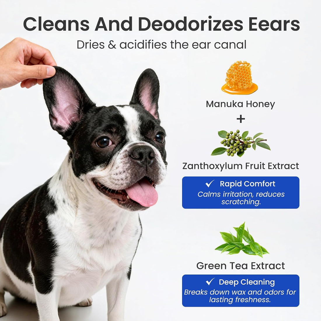 Itch Relief Natural Ear Cleaner for Dogs & Cats 8.45 oz