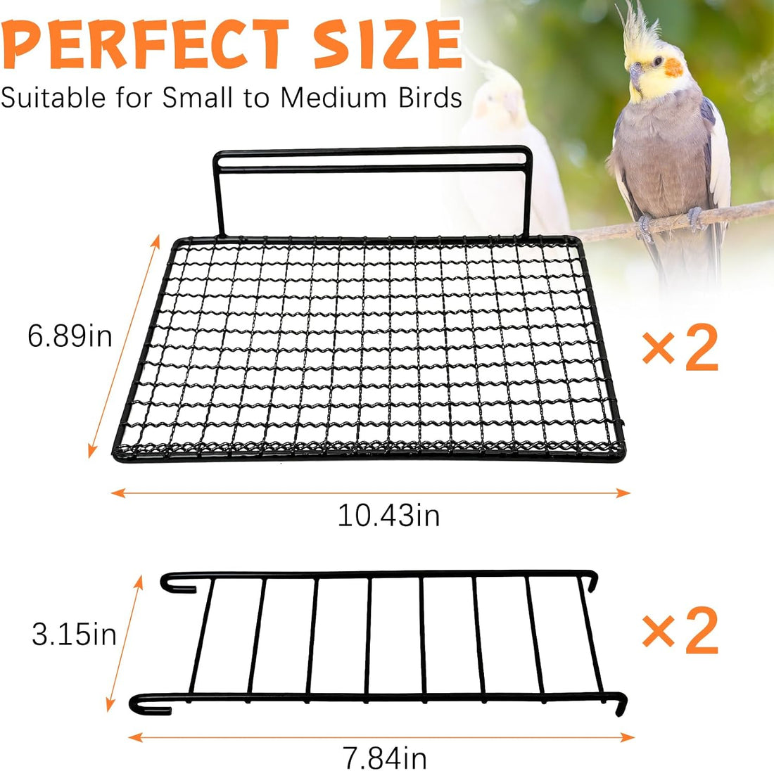 BNOSDM Stainless Steel Bird Cage Platform Climbing Ladder Parrot