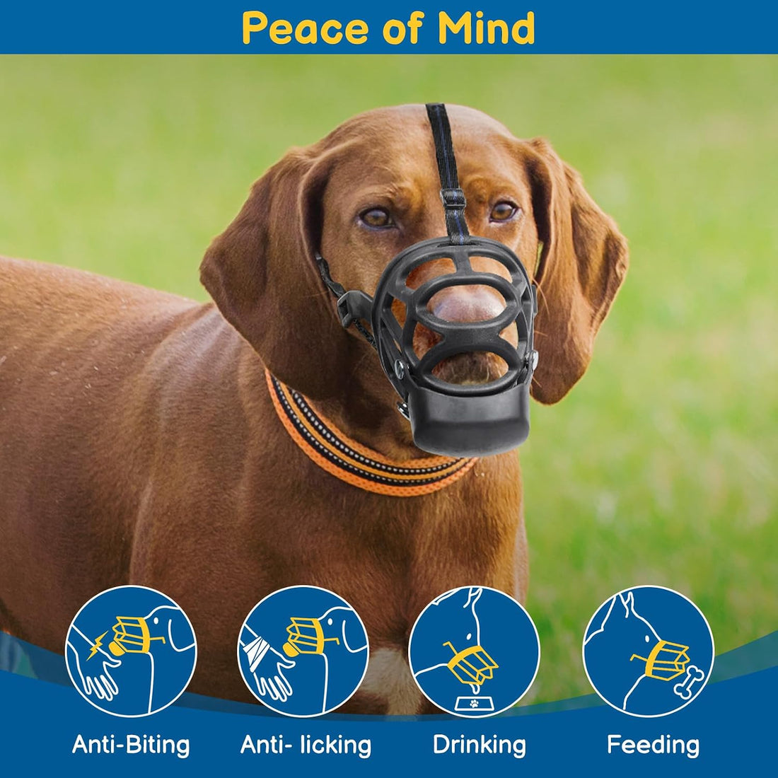 BARKLESS Basket Muzzle for Dogs