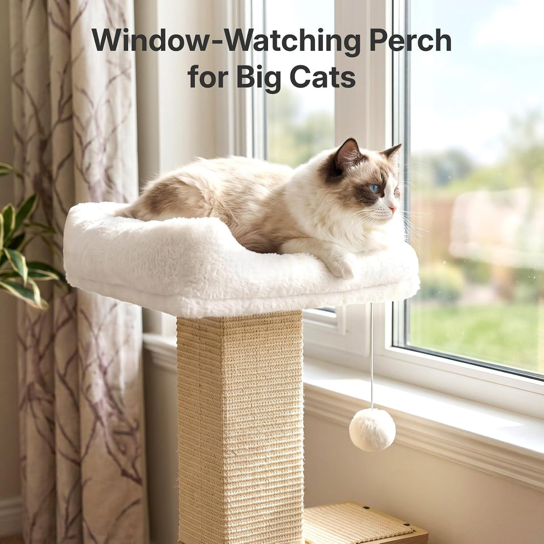 Veehoo Cat Window Perch with Scratching Posts