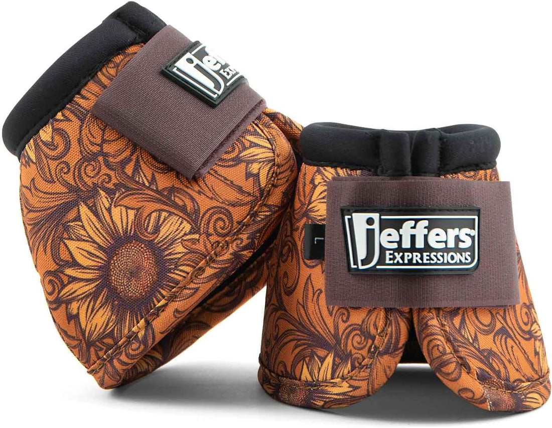 Jeffers Equine No Turn Bell Boots for Horses, Pair, Medium