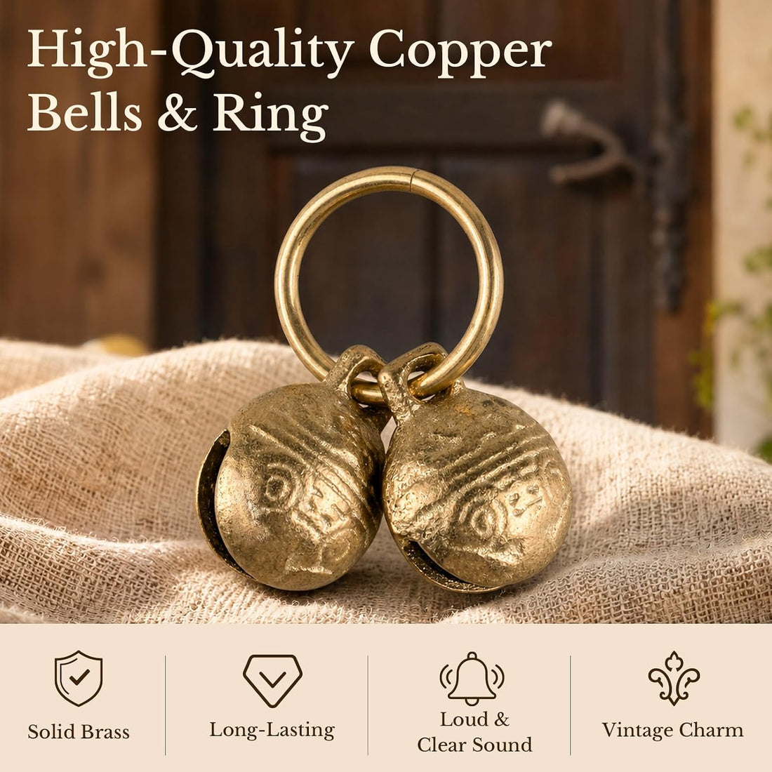 Copper Bells for Dog Collars,Brass Dog Bells