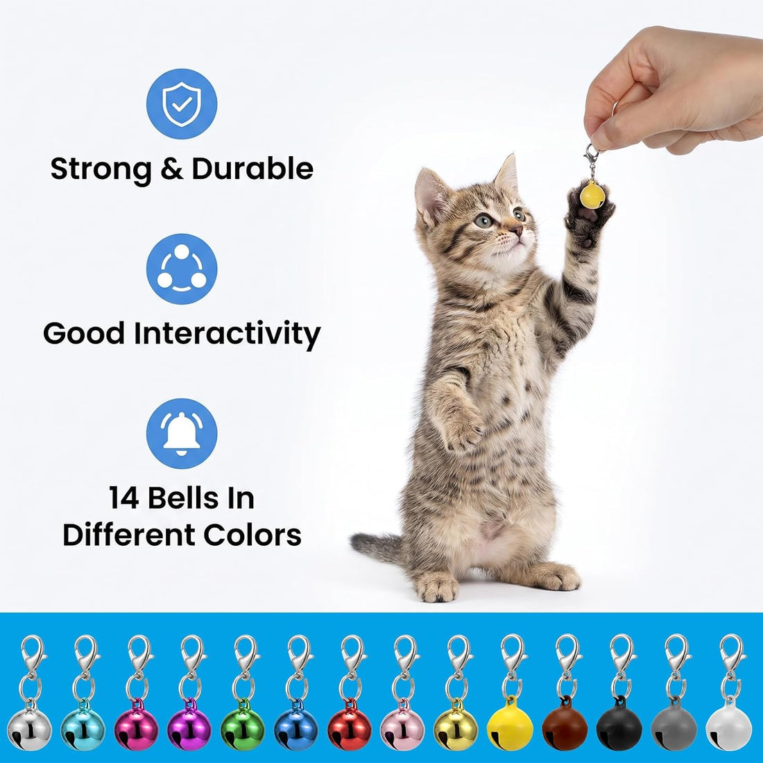 14 Pack Bells for Dog Collars Cat Bells for Collar