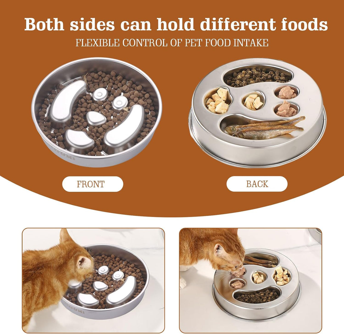 Stainless Steel Slow Feeder Dog Bowls