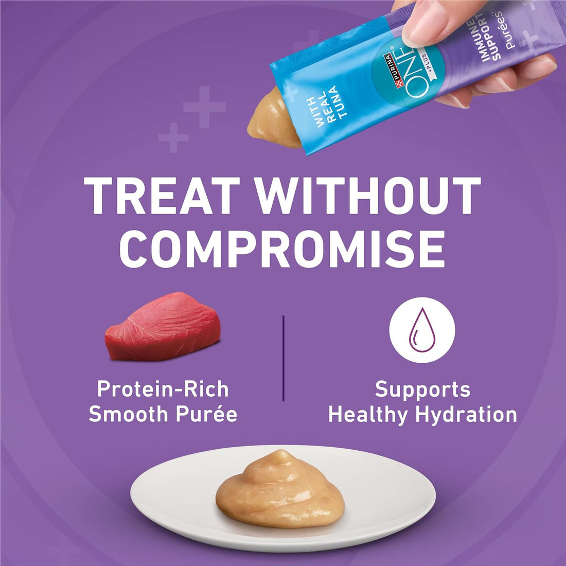 Purina ONE +Plus Immune Support Purees with Real Tuna Lickable Cat