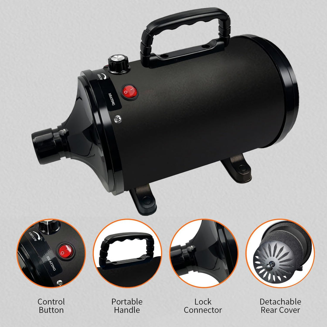 Dog Dryer for Pet Grooming, High-Velocity Force Blow Dryer
