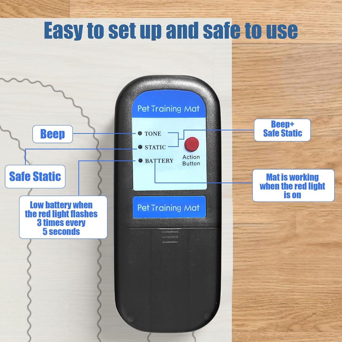 cat and Dog Feces pad -3 Modes, pet Training pad, Shock-Absorbing pad