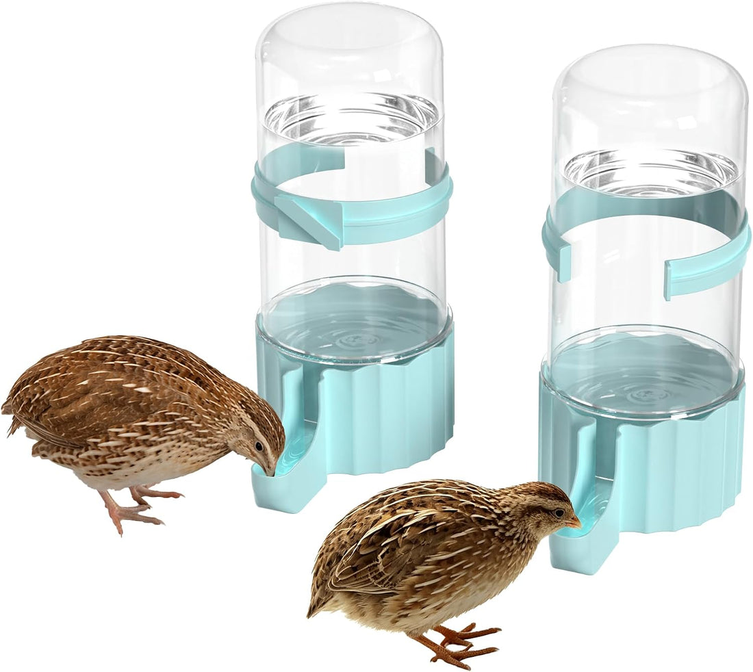 2-Pack 16.9 oz Quail Chick Automatic Waterer,No Waste Hanging Quail