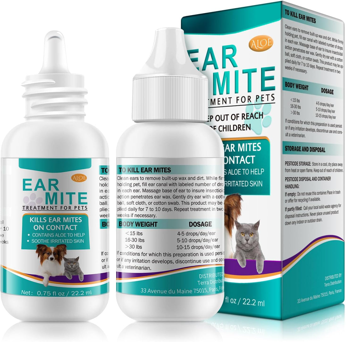 VOSIFSDIY Ear Mites Clean for Dogs & Cats