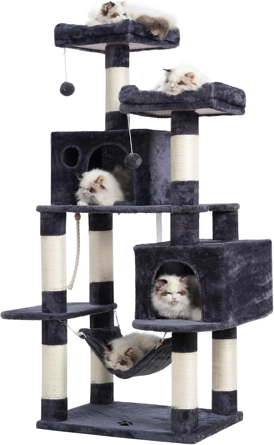 Hey-brother Large Multi-Level Cat Tree Condo Furniture