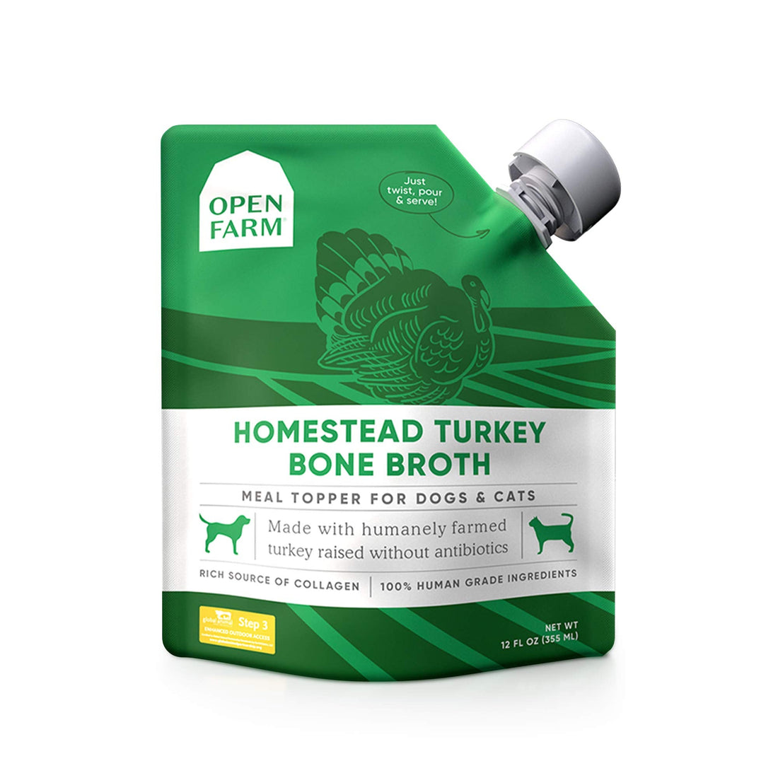 Open Farm Bone Broth, Food Topper for Both Dogs and Cats