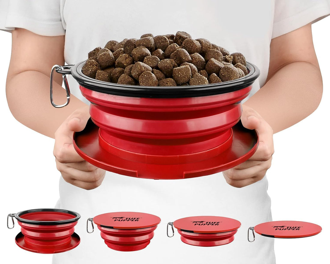 Tuff Pupper SuperBigSlurp Collapsible Dog Bowls, Extra Large Capacity