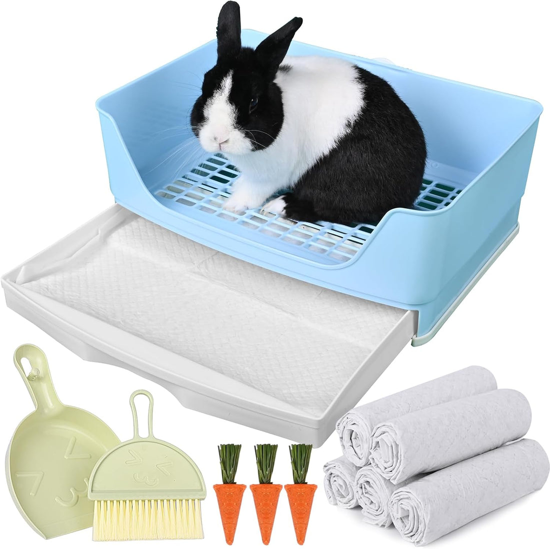 Large Rabbit Litter Box Bunny Potty Training Corner Litter Pan