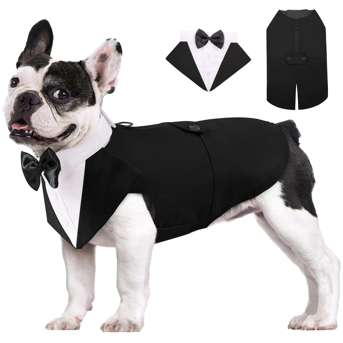 AOFITEE Dog Tuxedo Formal Dog Suit and Bandana Set