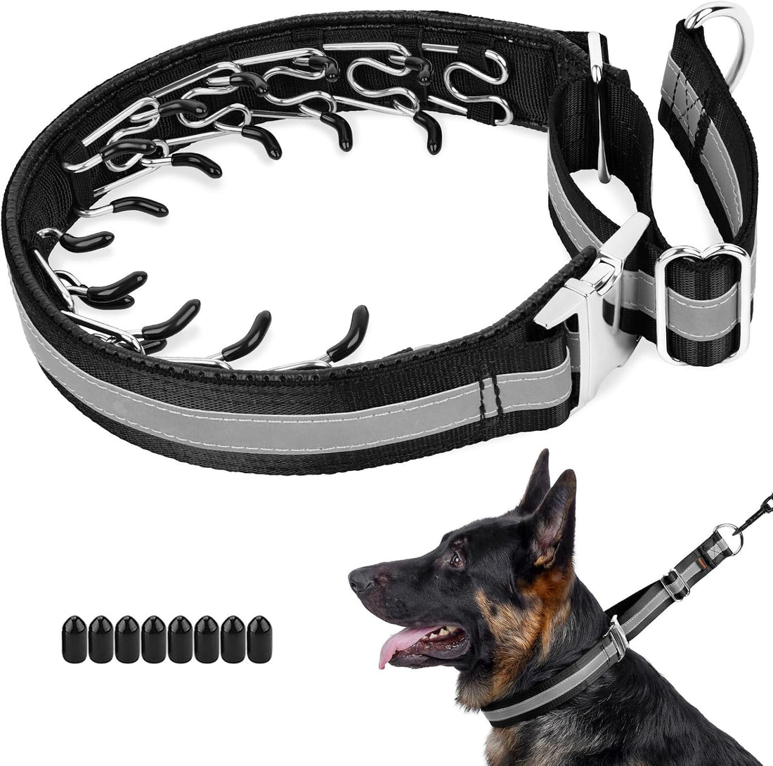 Mayerzon Martingale No Pull Dog Collar with Alloy Buckle, Green, L