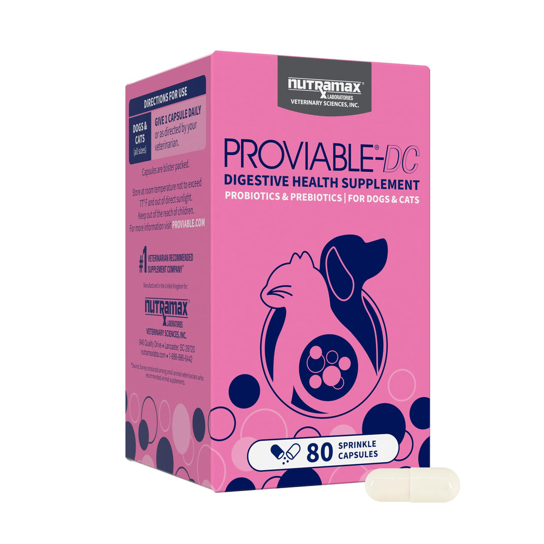Nutramax Proviable Probiotics for Dogs & Cats