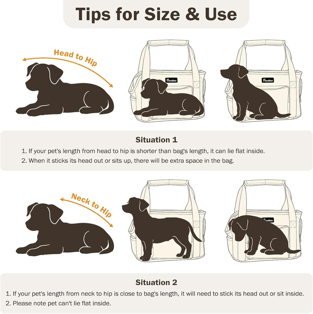 Pawaboo Dog Purse Carrier, Airline Approved Soft Sided Pet Carrier
