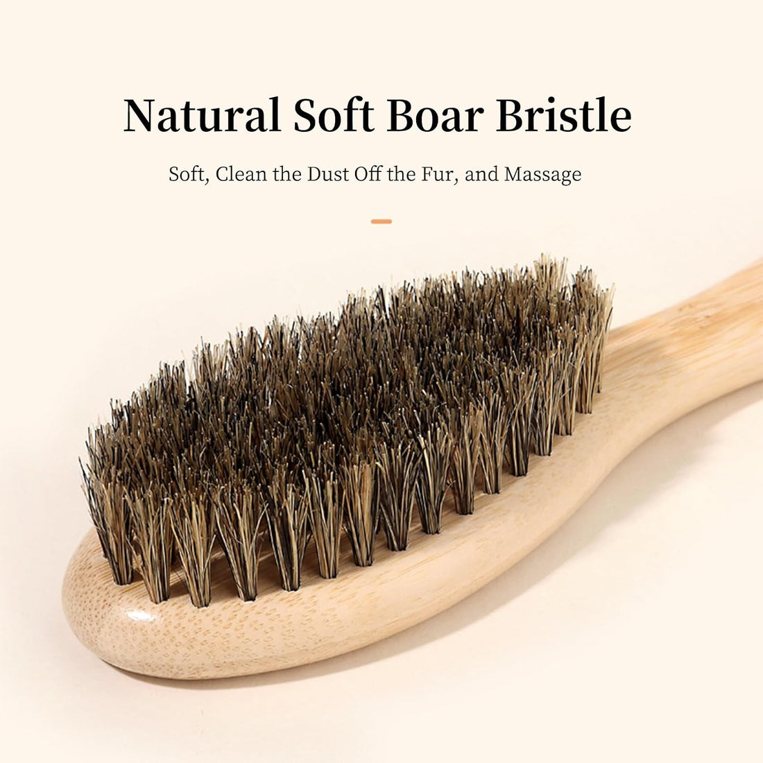 Soft Boar Bristle Dog Brush for Short Haired, Ideal Pet Hair Brush