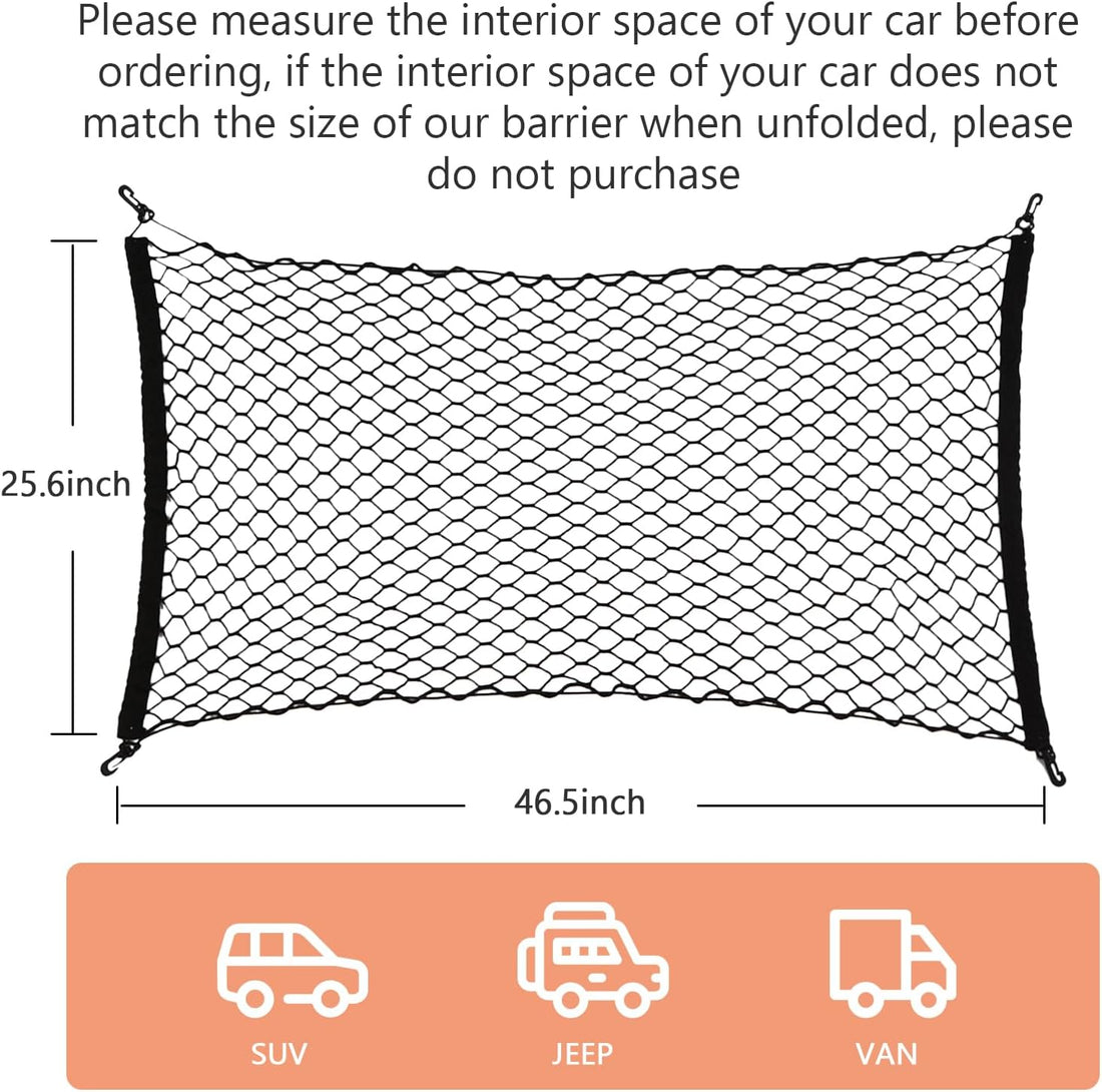Dog Car Barrier Net Pet Car for SUV-47 Divider Back Seat Barrier Net
