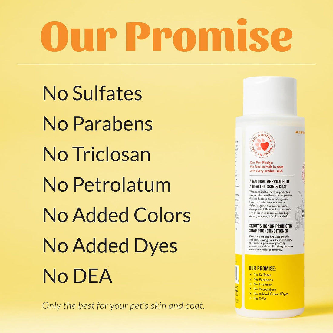 SKOUT'S HONOR Probiotic Cat Shampoo & Conditioner with Avocado Oil
