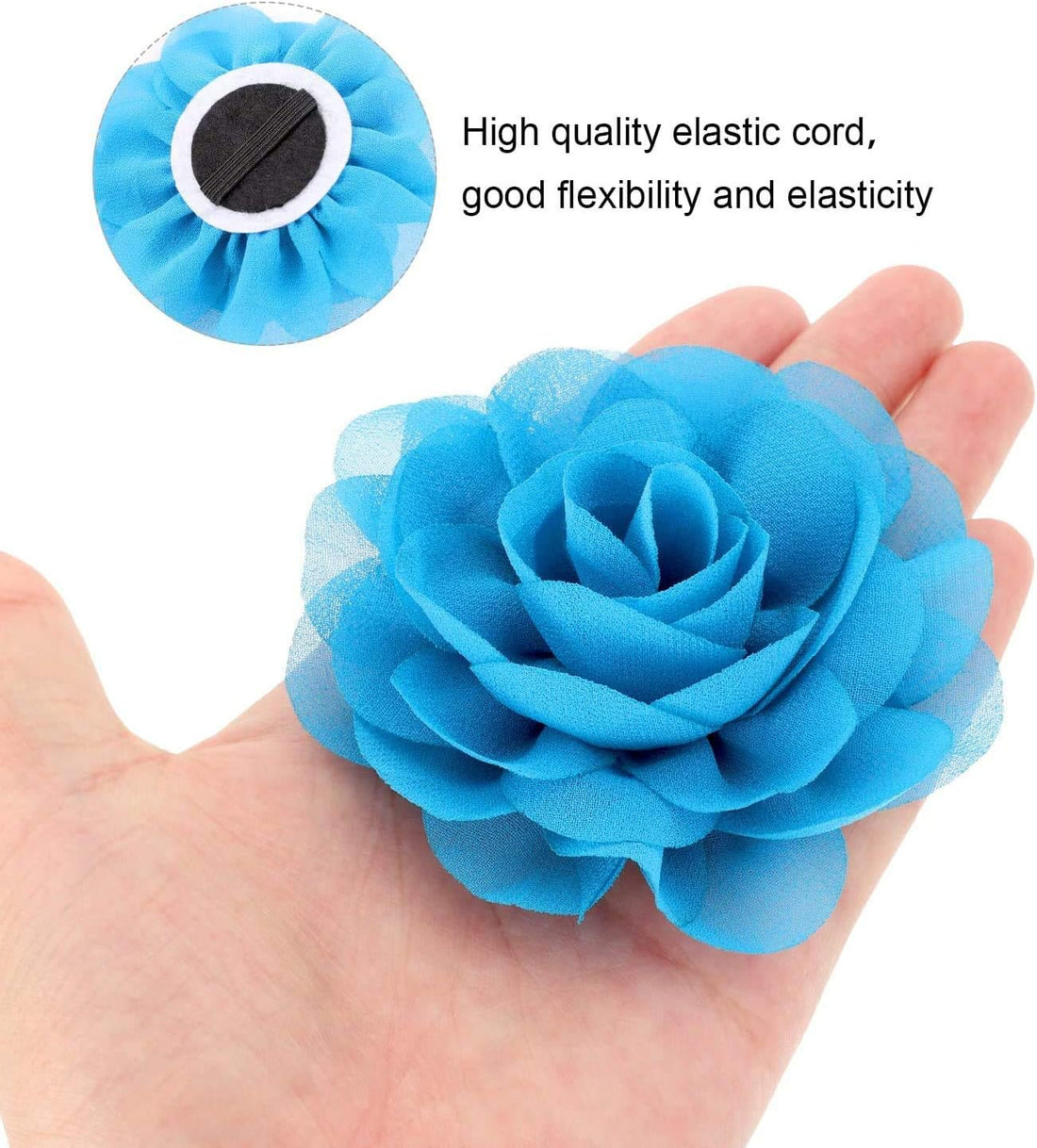 WILLBOND 26 Pcs Dog Collar Flowers Multicolor Pet Charms Flower 5 cm