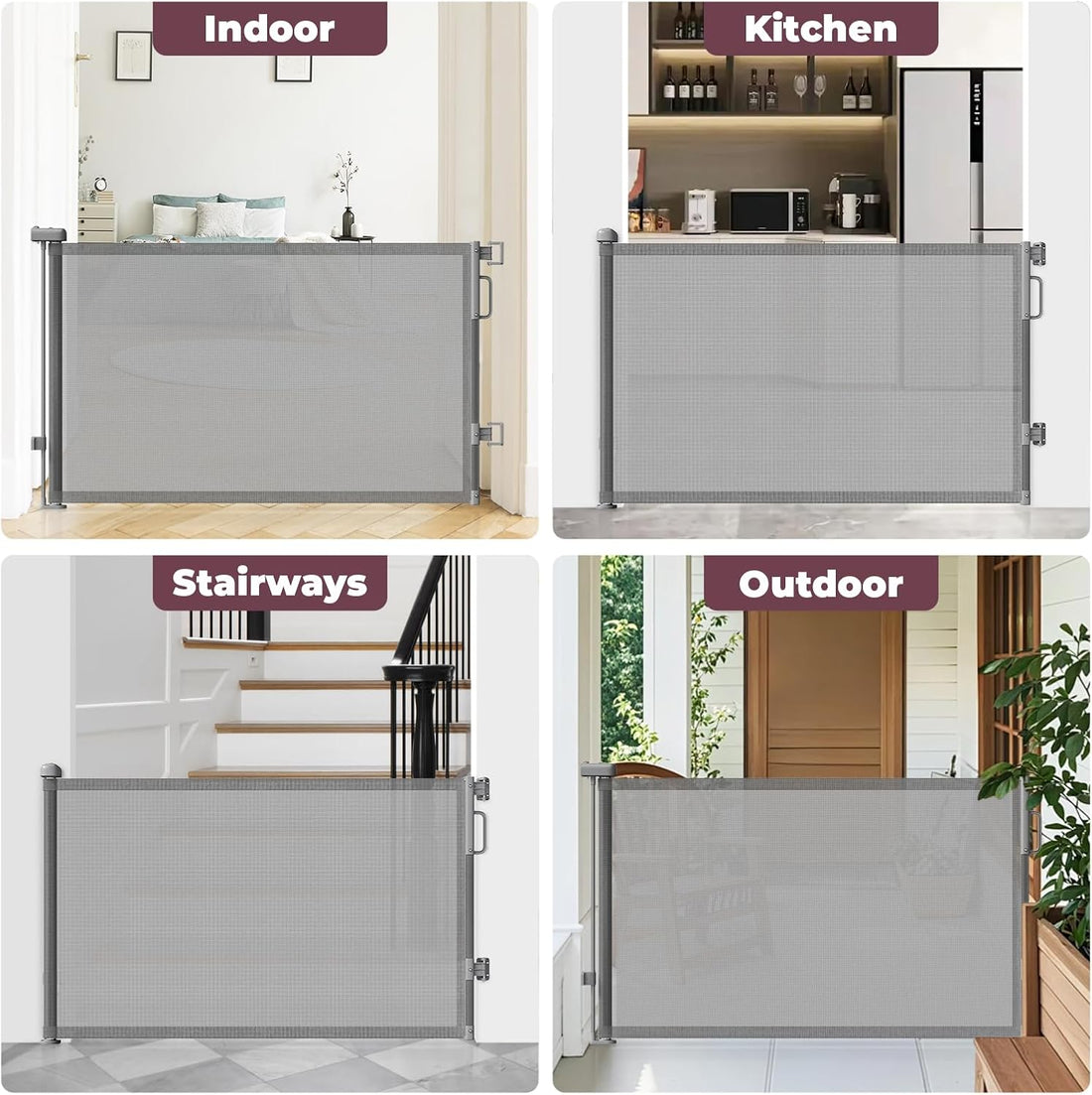 Cideny Retractable Baby Gate for Stairs & Doorways