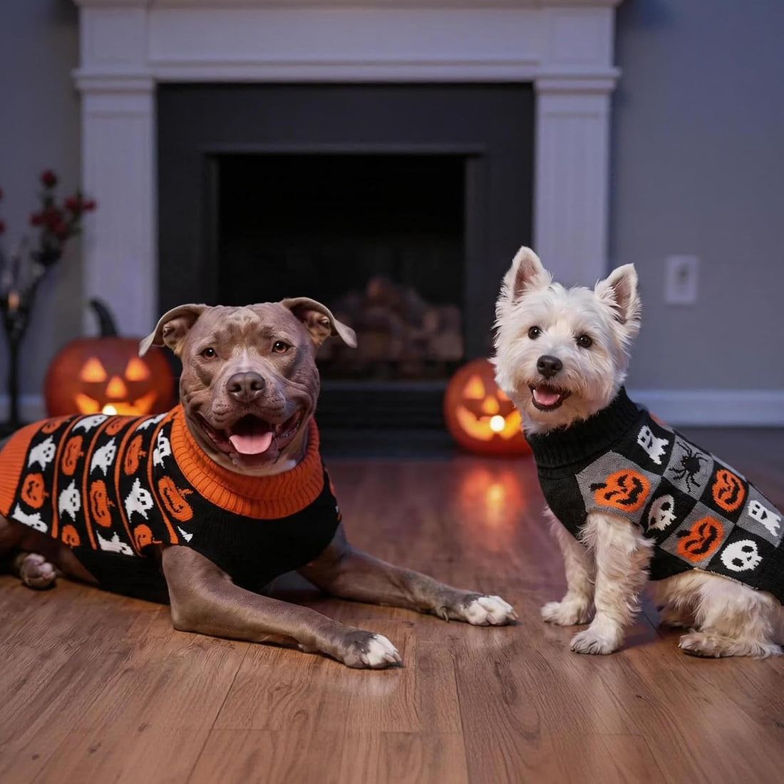 KYEESE Dog Halloween Sweater for Small Dogs Soft Knit Pullover Outfit
