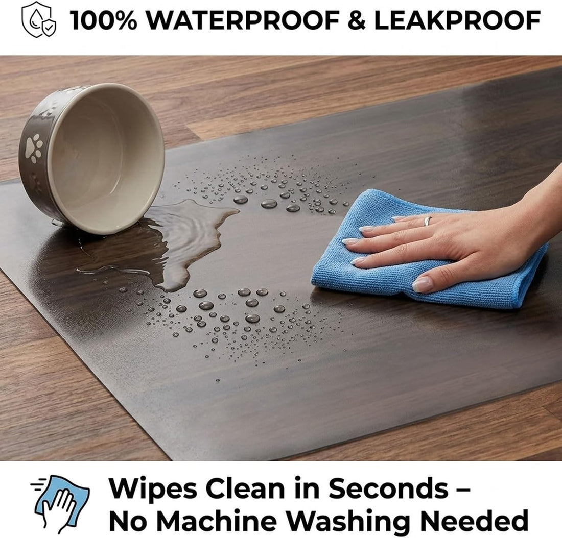 Dog Crate Mat 48x30 Inch, Waterproof Floor Protector for Hardwood