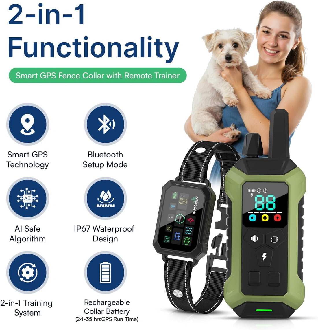 My Pet Command 2-1 Smart Wireless GPS Dog Fence with APP Setup 2