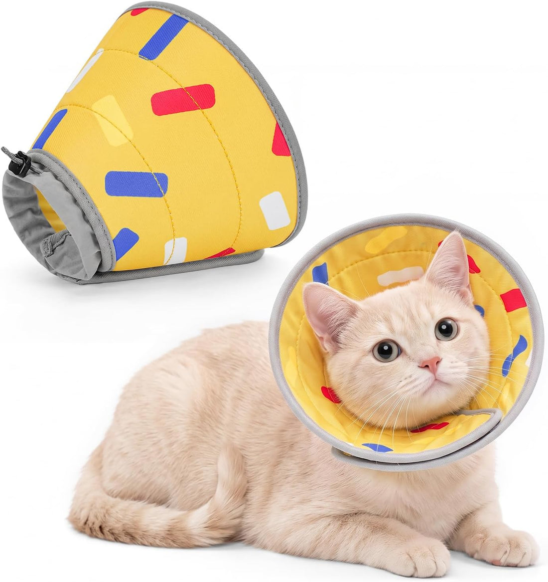Supet Cat Cone to Stop Licking After Surgery Cat Recovery Collar