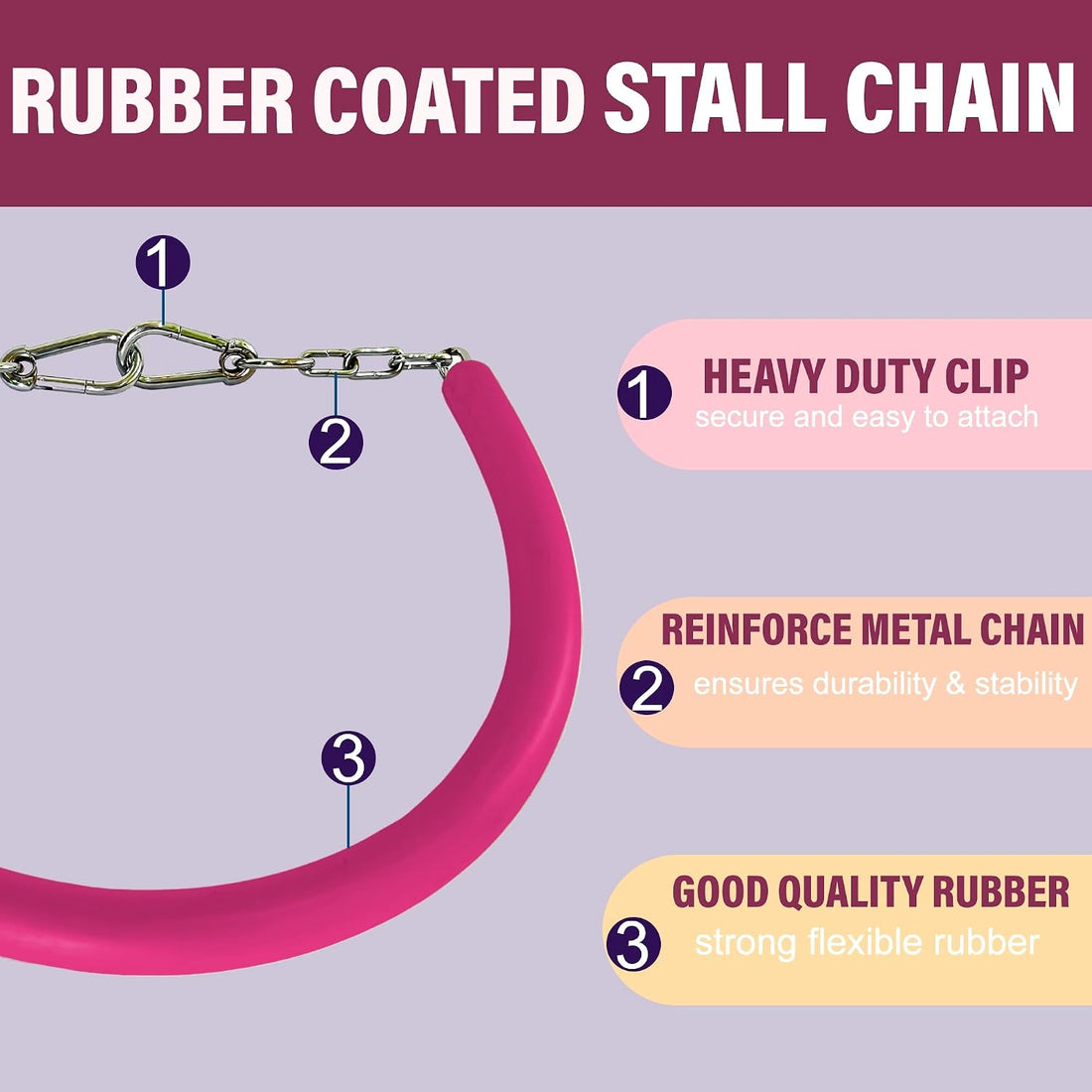 Stall Chain for Horses – 51 Inch Horse Stall Guard with Heavy-Duty