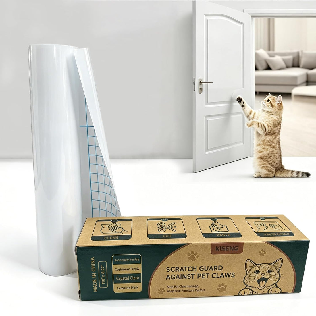 Anti Cat Scratch Furniture Protector,Clear Thicken Vinyl