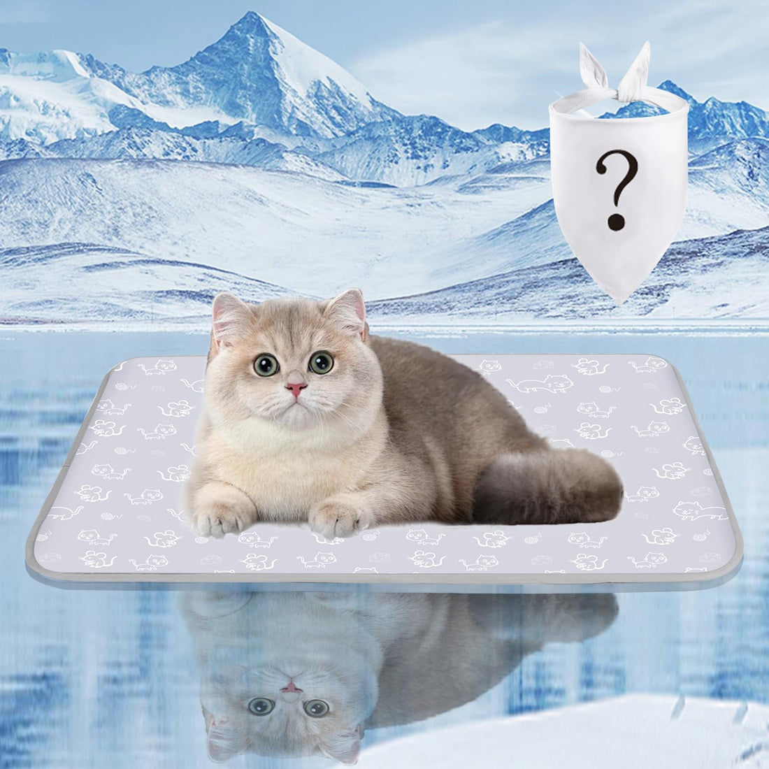 SUPRIY Dog & Cat Cooling Mat with Bandana