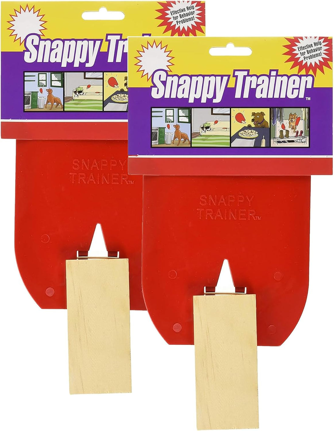 Hueter Toledo The Original Snappy Trainer, 2-Pack - Red Flap Design