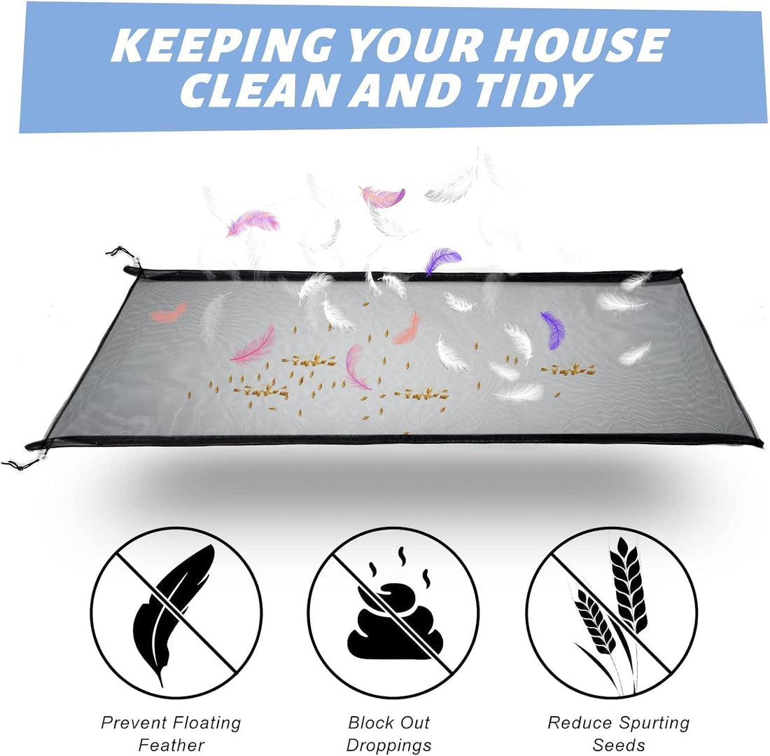 Bird Cage Netting Seed Catcher, Circumference 80-118 inch