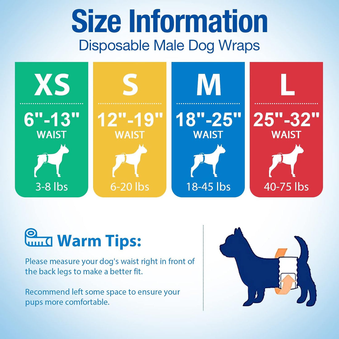 Pet Soft Dog Diapers Male - Disposable Male Dog Wraps Wetness