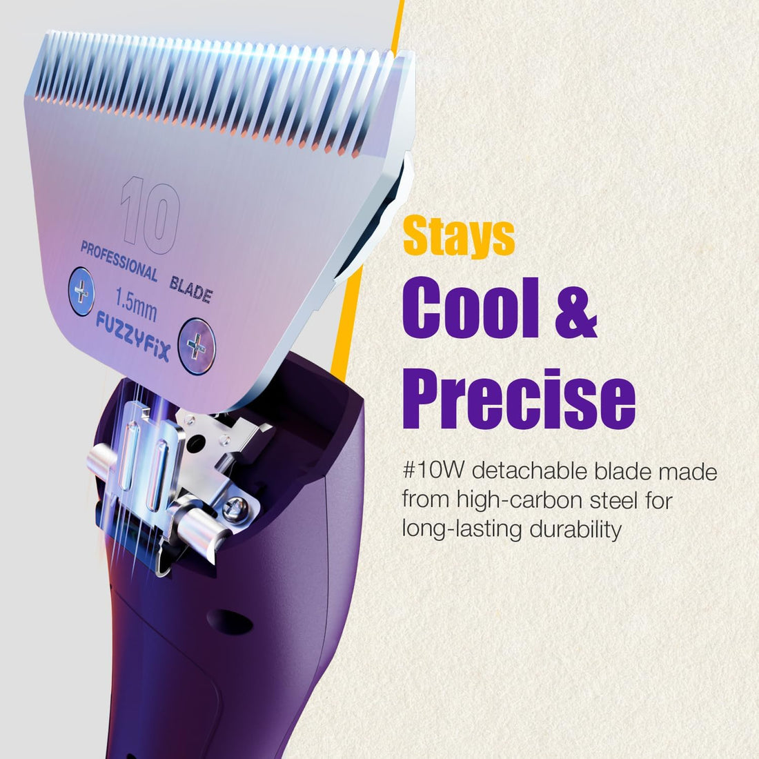 Professional Horse Clippers Cordless Detachable Wide Blade 2 Speed